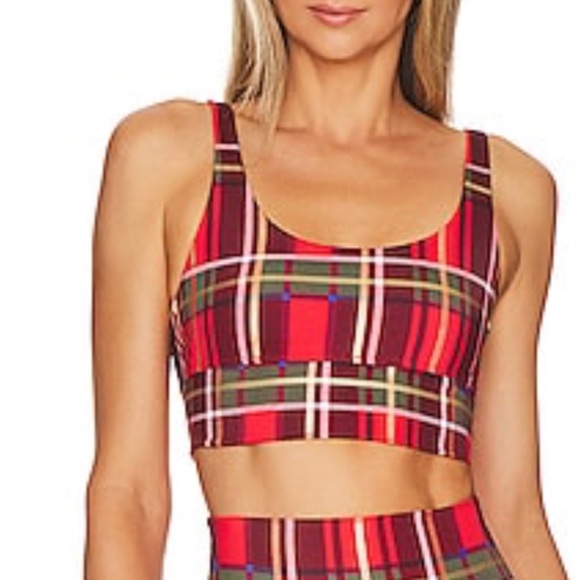 BEACH RIOT Leah Top in Holiday Plaid, SMALL - Picture 3 of 4